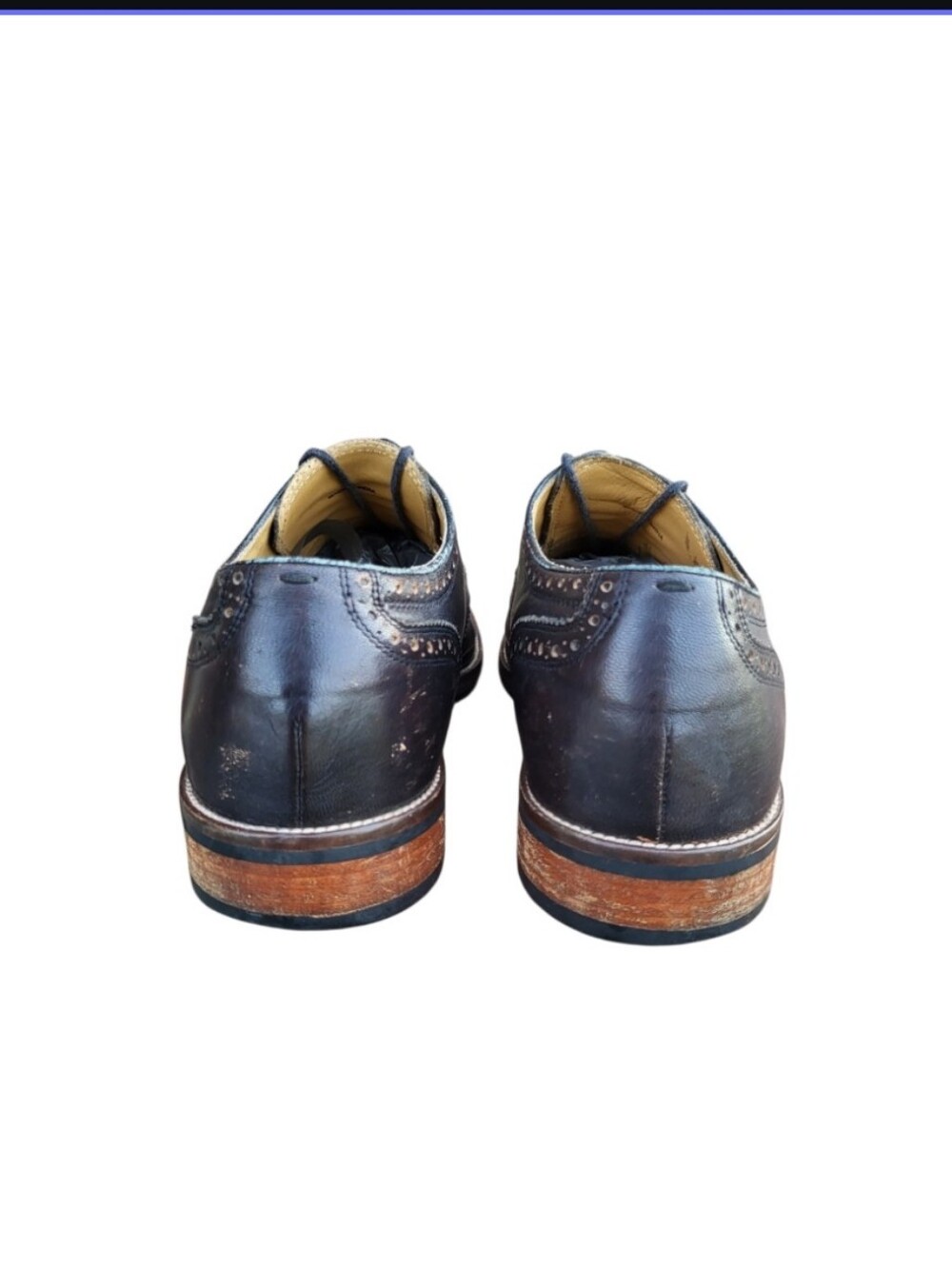 Cole Haan Lennox Wingtip Leather Black Oxford Derby Loafer Dress Shoe Men 9.5 - Picture 4 of 10